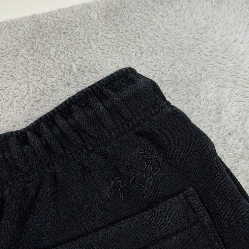 Air Jordan Joggers Mens Small Black Fleece Loose Fit Drawstring Gym Sweatpants